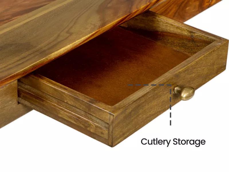 Belle Solid Wood 6 Seater Dining Set
