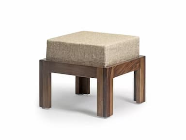 Belle Solid Wood Upholstered Stool