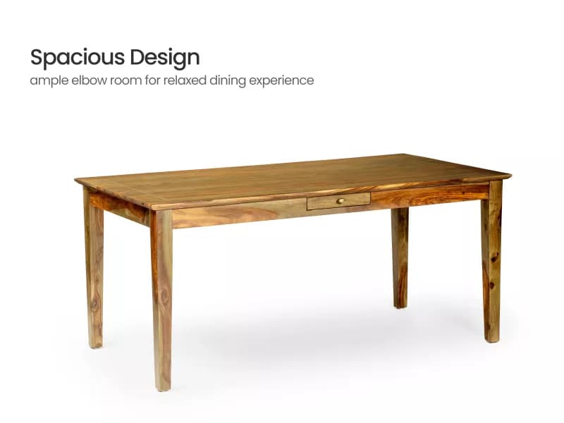 Belle Solid Wood 6 Seater Dining Table
