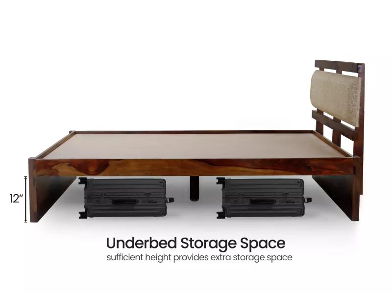 Belle Solid Wood Queen Size Double Bed