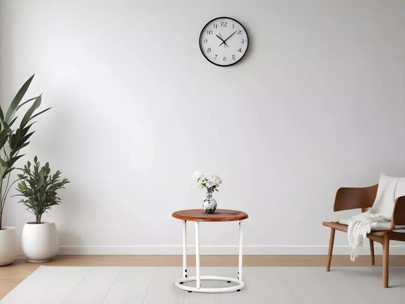 Clara Side Table with Metal Frame and Wooden Top