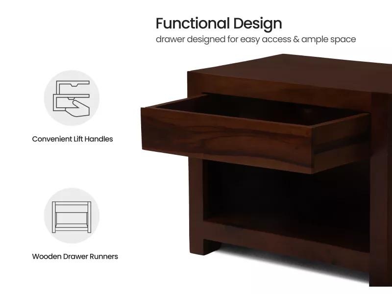 Crest Bedside Table
