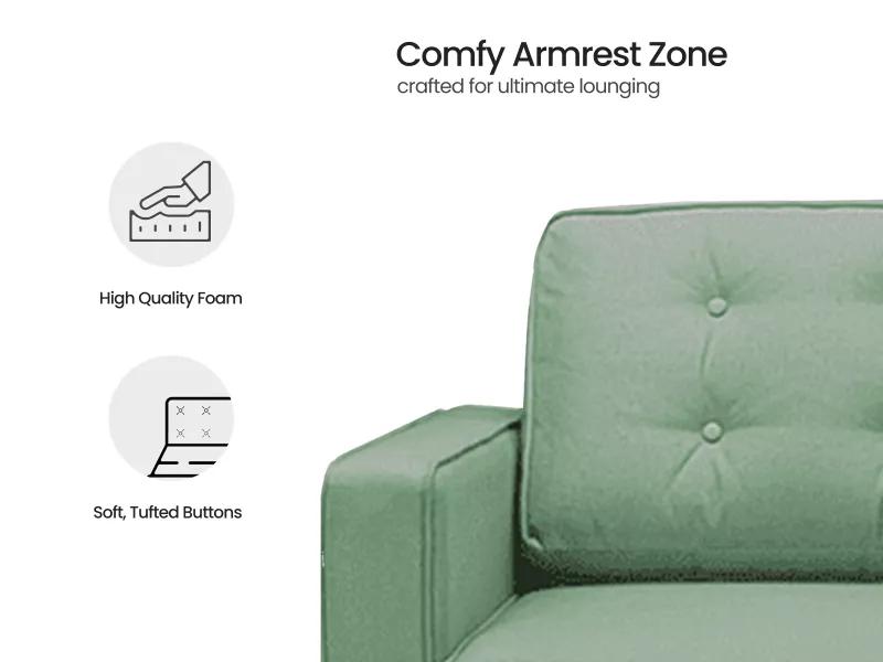 Dexter 3 Seater Sofa in Green Color