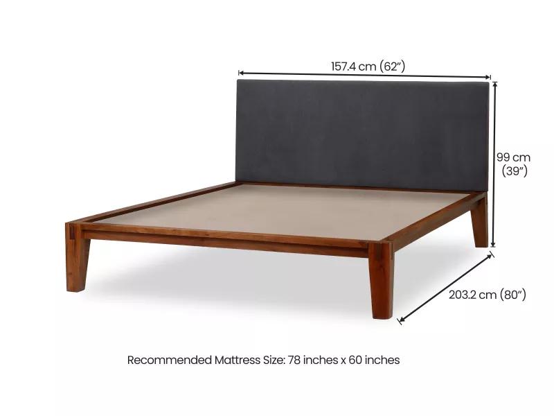 Jade Solid Wood Queen Size Double Bed