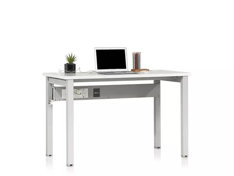 Power Engineered Wood Office Table in White Color