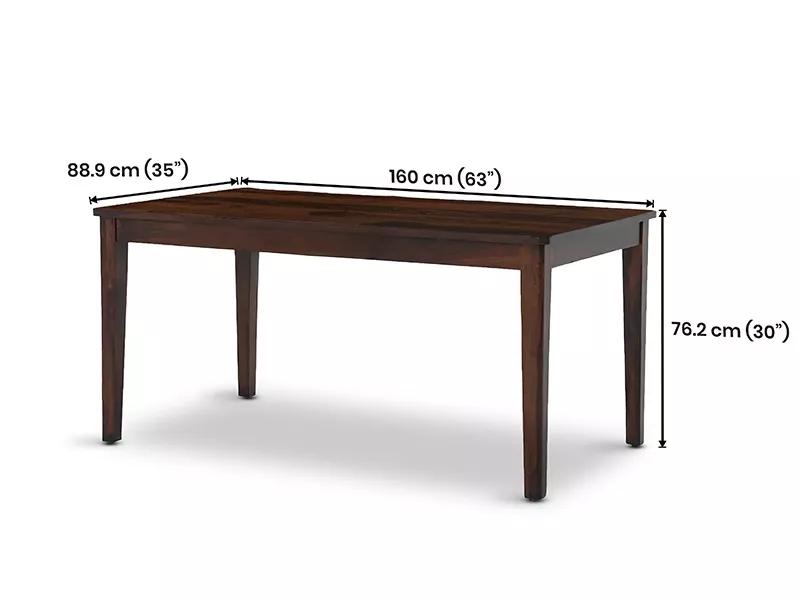 Vesta Solid Wood 6 Seater Dining Table