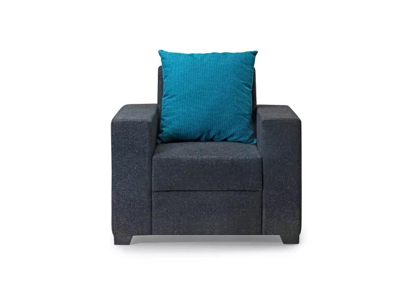 Hugo Upholstered Single Seater Sofa in Livid Color
