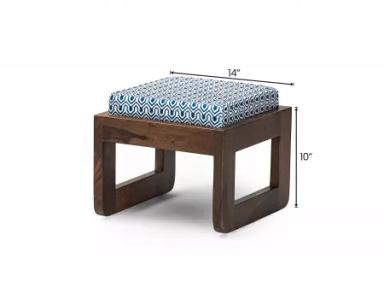Alexa Solid Wood Upholstered Stool