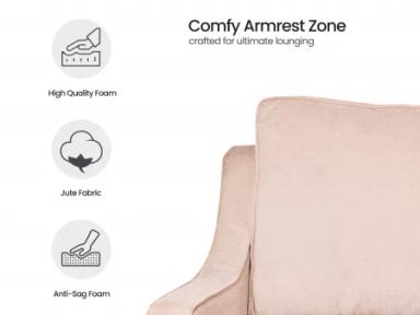 Aster 3 Seater Lounger in Beige Color