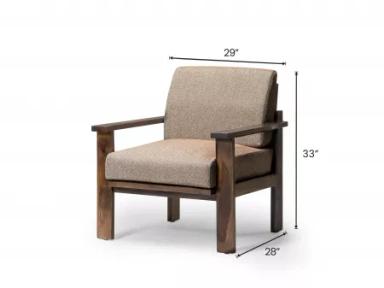Athena Solid Wood Sofa Set with Coffee Table