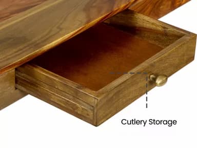 Belle Solid Wood 6 Seater Dining Table