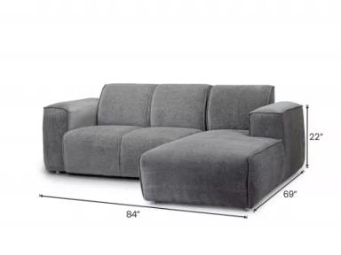 Cosmos L Shaped Sofa in Grey Color