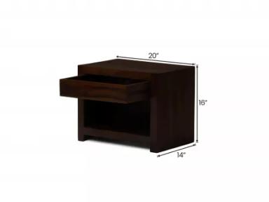 Crest Bedside Table