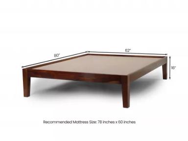 Hugo Solid Wood Queen Size Double Bed