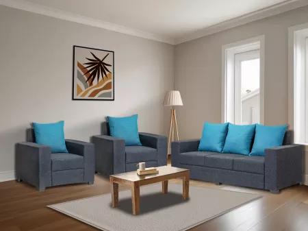 Hugo Upholstered Sofa Set in Livid Color