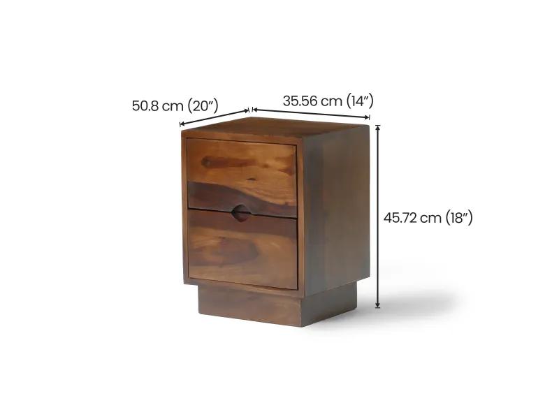 Alexa Solid Wood Bedside Table