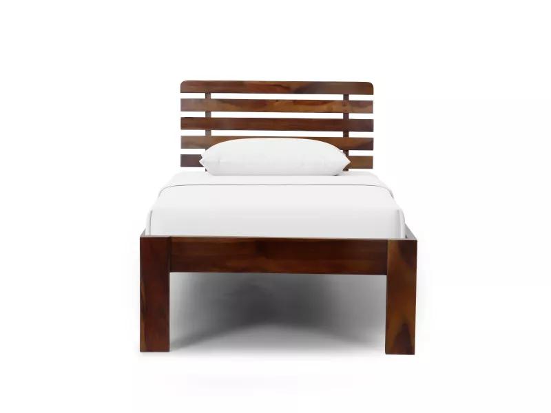 Alexa Solid Wood Single Bed with 4 Inches Mattress ( 78 x 36 Inches)