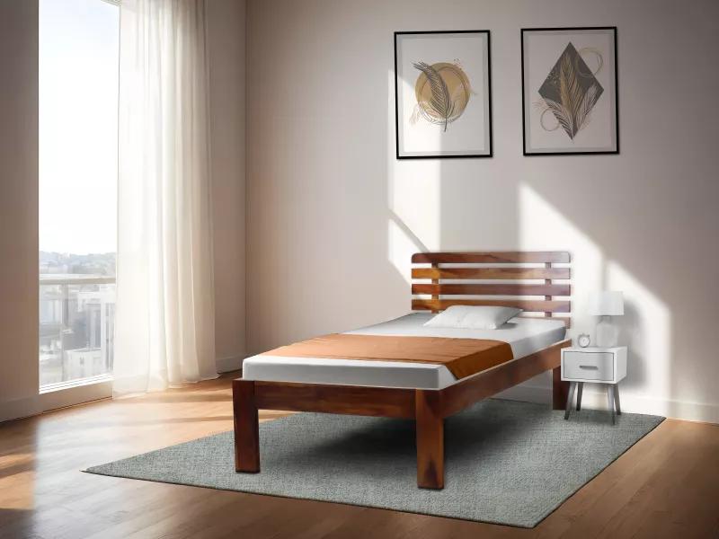 Alexa Solid Wood Single Bed with 4 Inches Mattress ( 78 x 36 Inches)