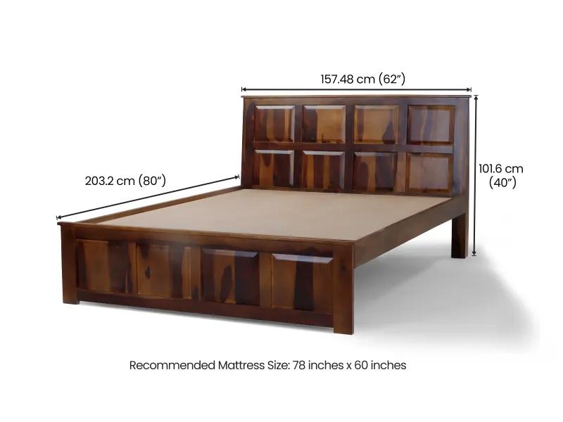 Alexa Solid Wood Queen Size Double Bed