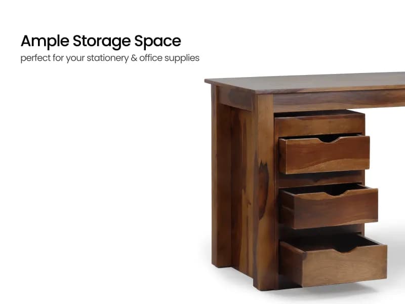 Alexa Study Table with Wooden Chair