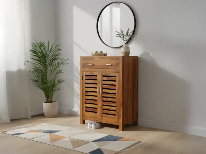 Alexa Solid Wood Shoe Rack