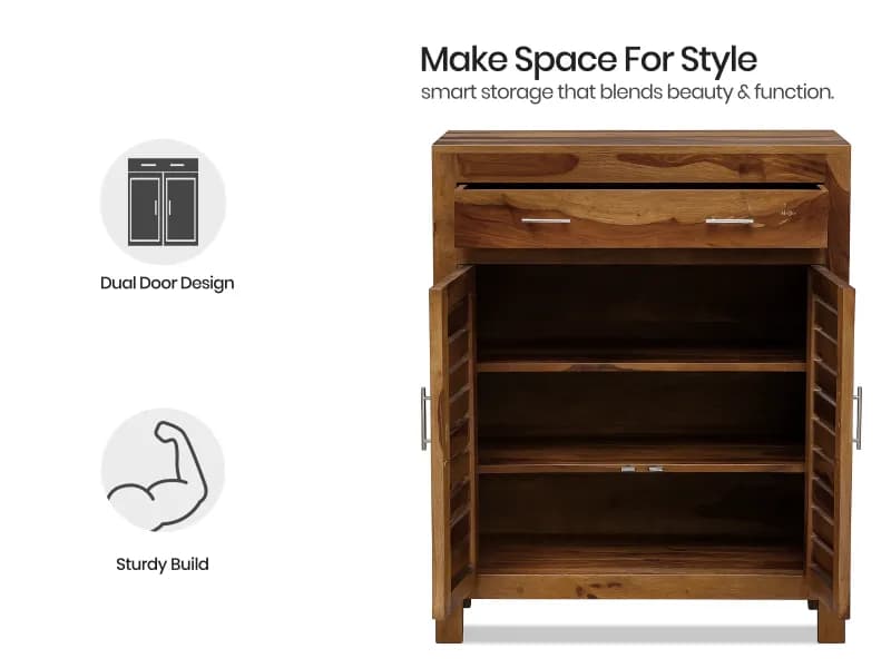 Alexa Solid Wood Shoe Rack