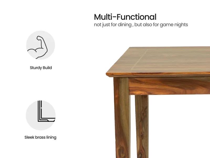 Belle Solid Wood 4 Seater Dining Set