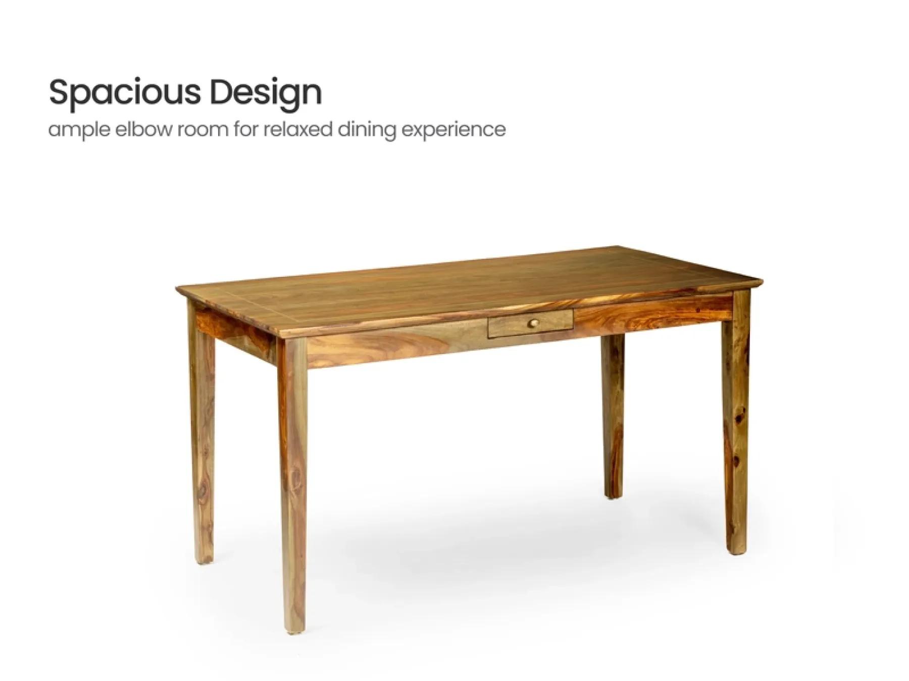 Belle Solid Wood 4 Seater Dining Table