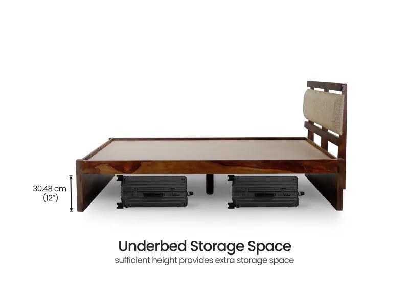 Belle Solid Wood Queen Size Double Bed