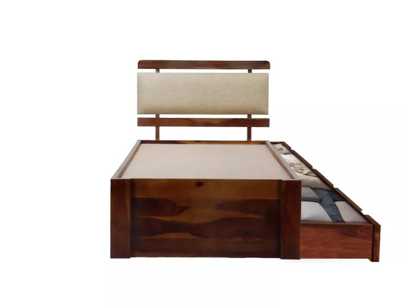 Belle Solid Wood Single Bed with Storage