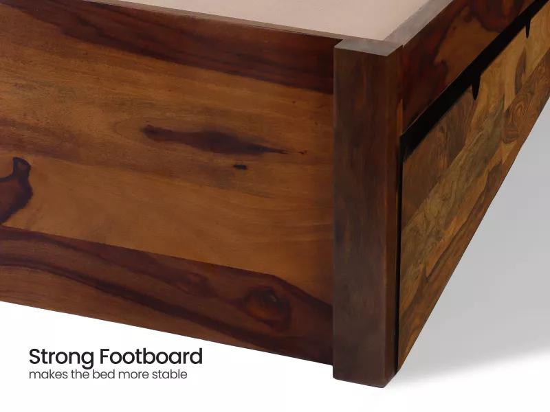 Belle Solid Wood Single Bed with Storage
