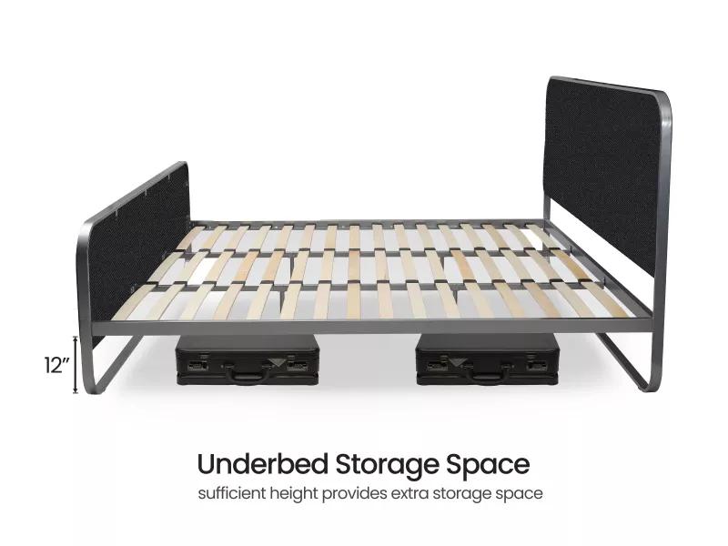 Chloe King Size Double Bed in Black Color