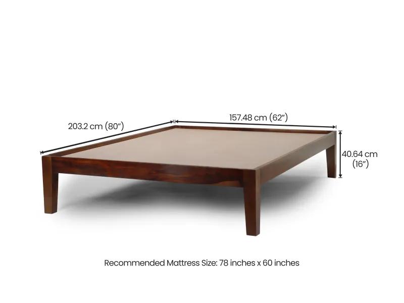 Hugo Solid Wood Queen Size Double Bed
