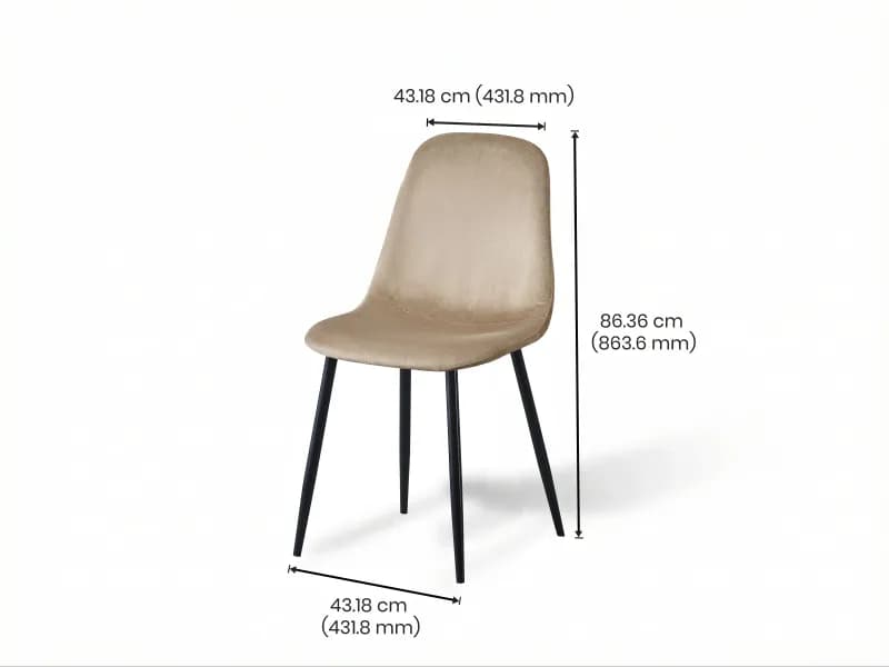 Joey Dining Chair in Beige Color