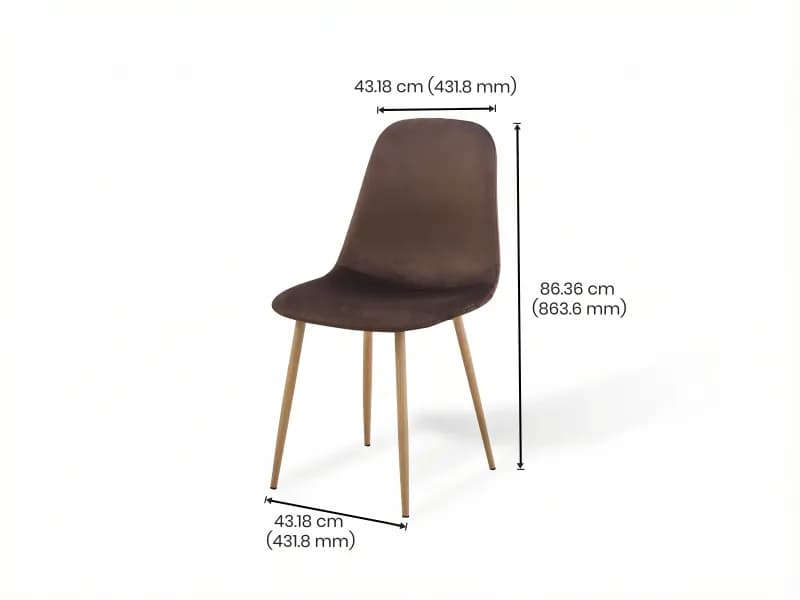 Joey Dining Chair in Brown Color