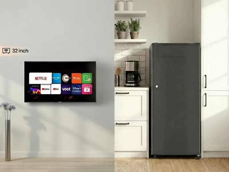 Smart LED TV and Fridge Combo
