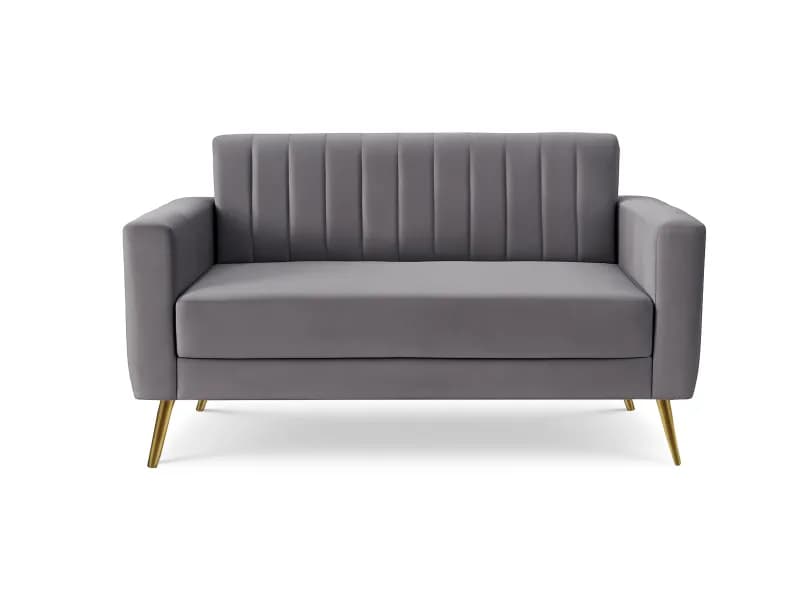 Tulip Upholstered 3 Seater Sofa in Grey Color