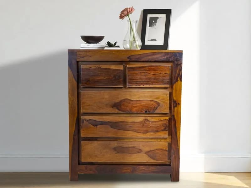 Vesta Solid Wood Chest of Drawer with 5 Drawers