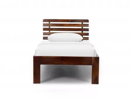 Alexa Solid Wood Single Bed with 4 Inches Mattress ( 78 x 36 Inches)