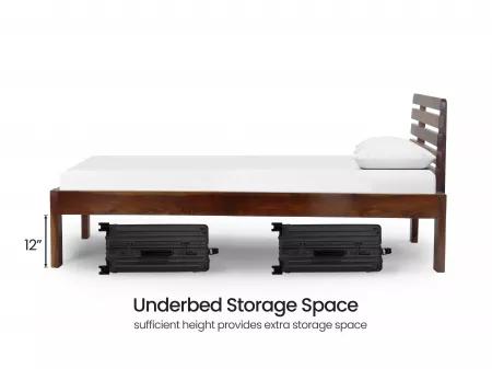 Alexa Solid Wood Single Bed with 4 Inches Mattress ( 78 x 36 Inches)