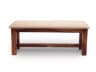 Alexa Solid Wood Bench with Cushioned Top
