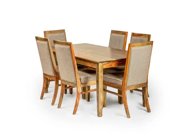 Belle Solid Wood 6 Seater Dining Set