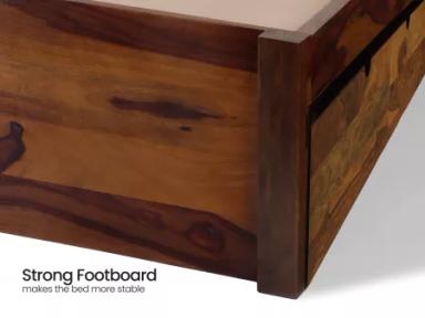 Belle Solid Wood Single Bed with Storage