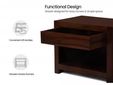 Crest Bedside Table