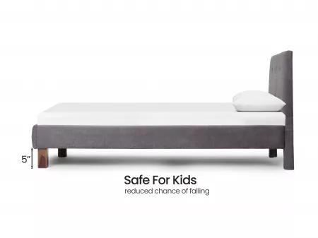 Soho Upholstered Single Bed with 4 Inches Mattress