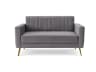 Tulip Upholstered 3 Seater Sofa in Grey Color