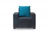 Hugo Upholstered Single Seater Sofa in Livid Color