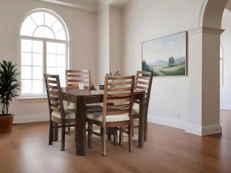 Alexa 4 Seater Dining Table with 4 Wooden Chairs