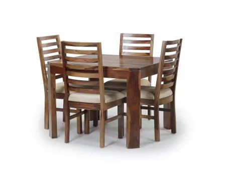 Alexa 4 Seater Dining Table with 4 Wooden Chairs
