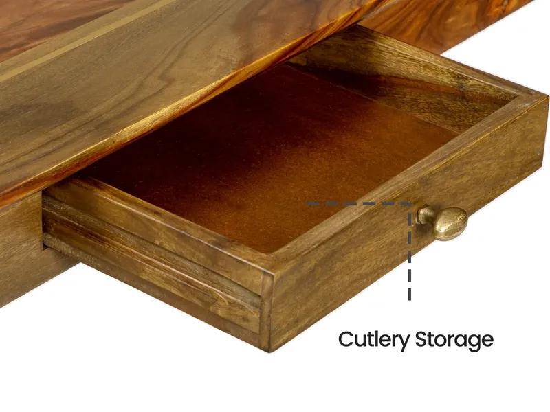 Belle Solid Wood 4 Seater Dining Table